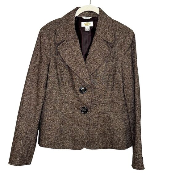 Talbots Jackets & Blazers - Talbots Blazer Womens 8 Wool Silk Blend Italian Fabric Tweed Jacket Classic
